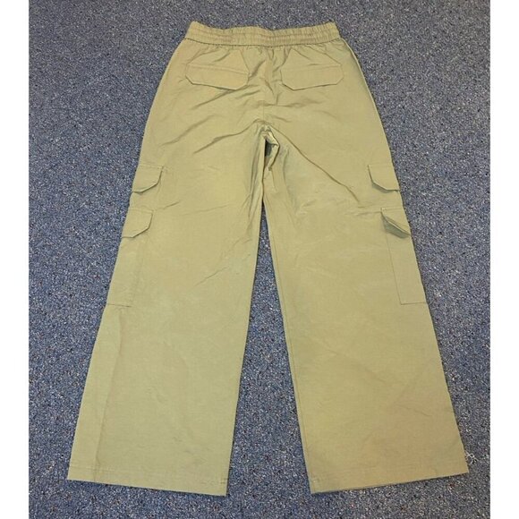 NWT Abercrombie Fitch Jen Reed Wide Leg Cargo Pants Olive Green XS Short New - Picture 4 of 7